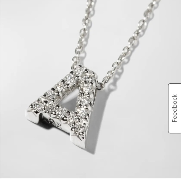 Roberto Coin tiny treasure authentic white gold & diamond necklace Letter D - Picture 4 of 5